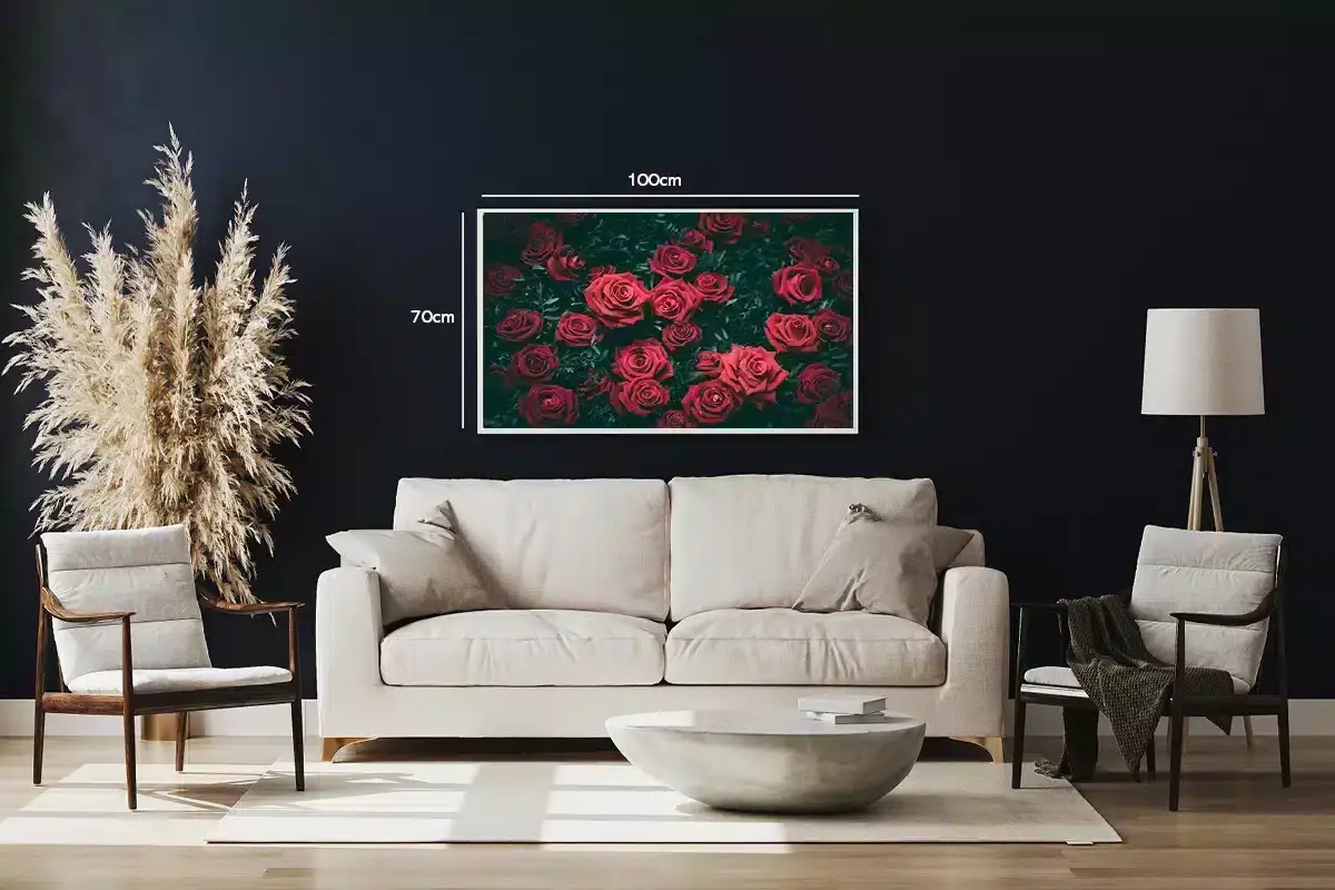 Røde Roser i Nattemørke Plakat
