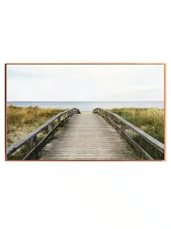 Træbro Mod Havet Plakat