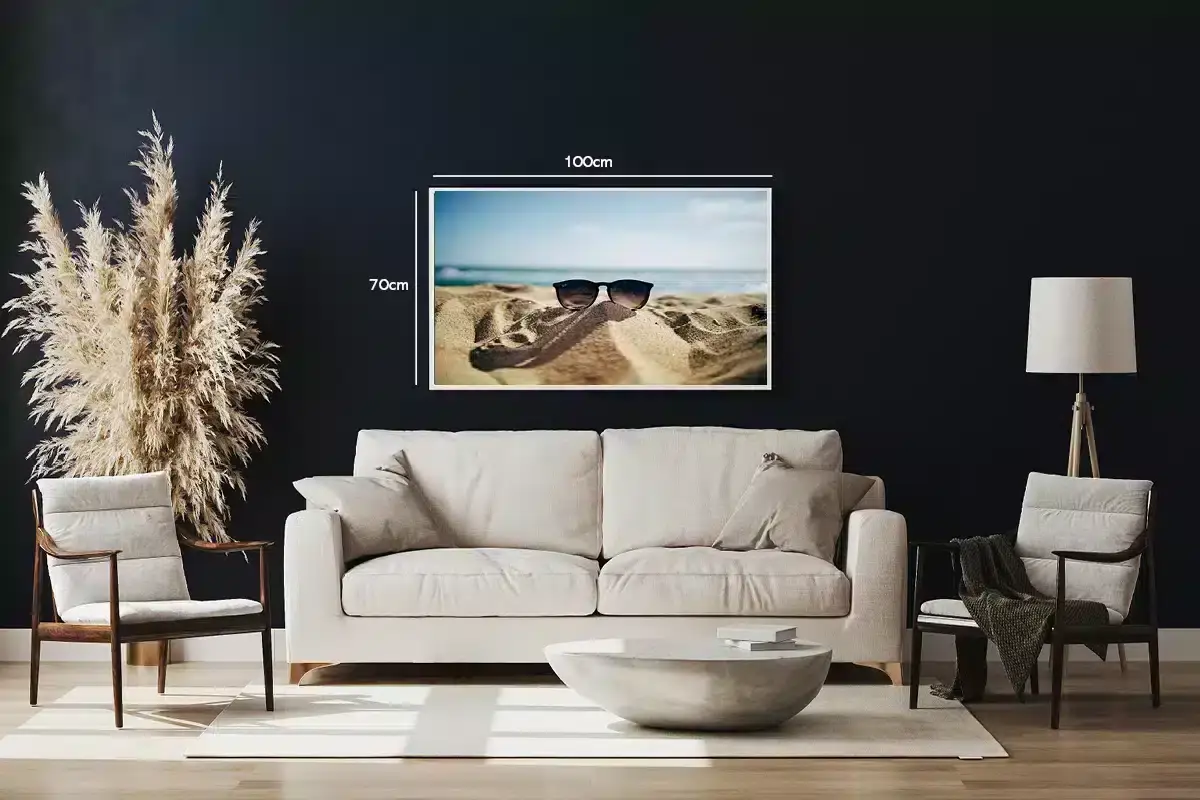 Solbriller på Sand Plakat