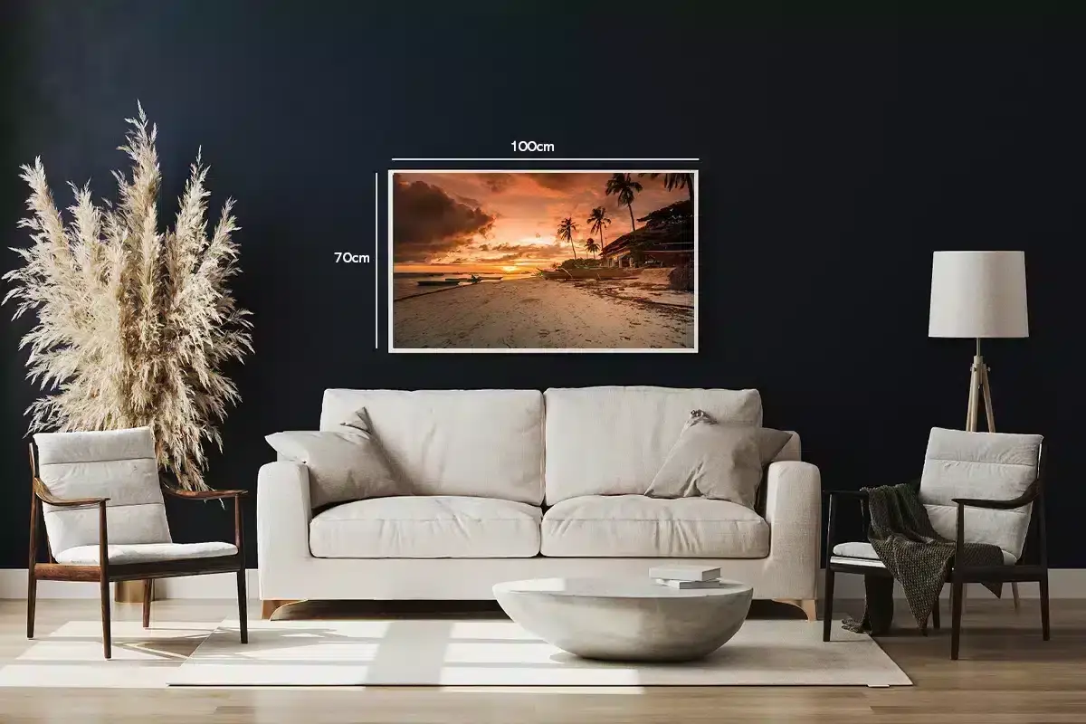 Tropisk Strand Solnedgang Plakat