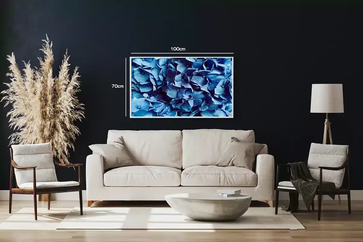 Blå Hortensia Detaljer Plakat
