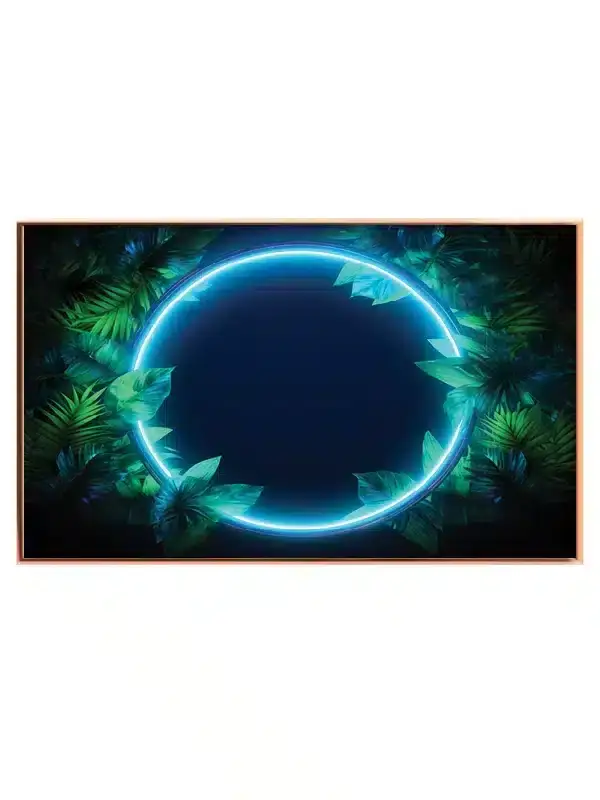 Neonramme med Tropiske Blade Plakat