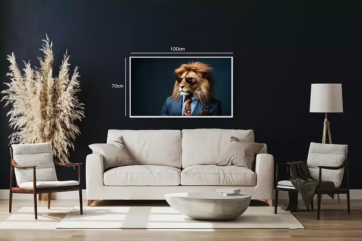 Lion In Suit Plakat