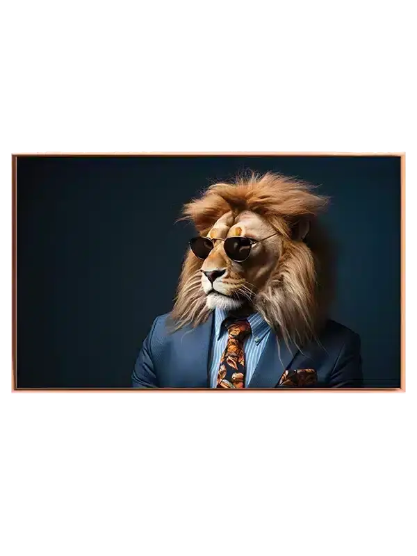 Lion In Suit Plakat