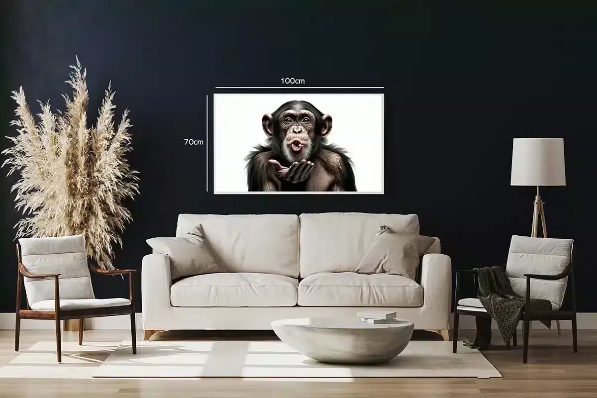 Chimpanzee Blowing Kiss Plakat