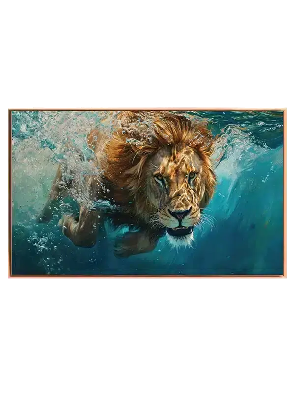 Swimming Lion Plakat
