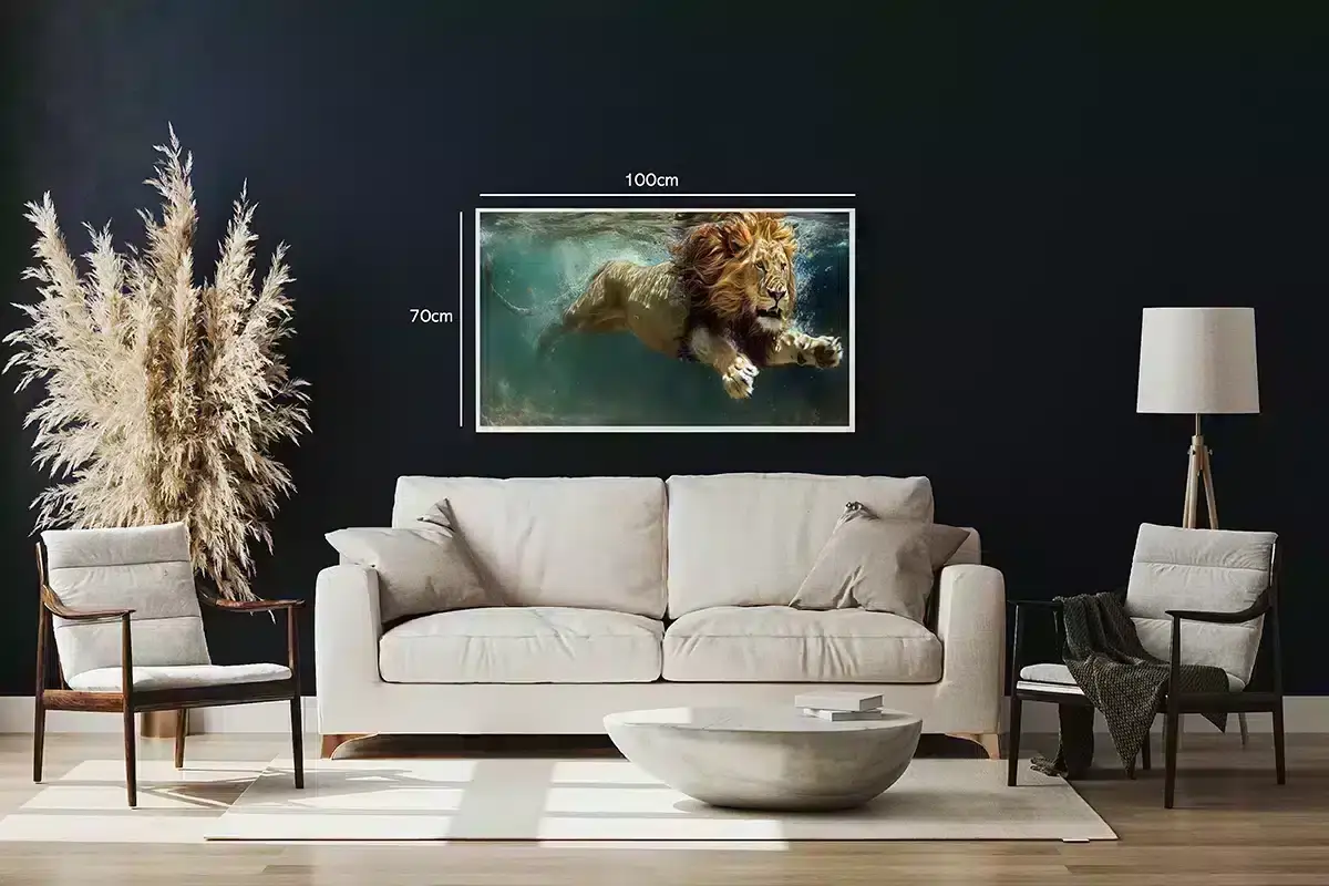 Lion Underwater Plakat