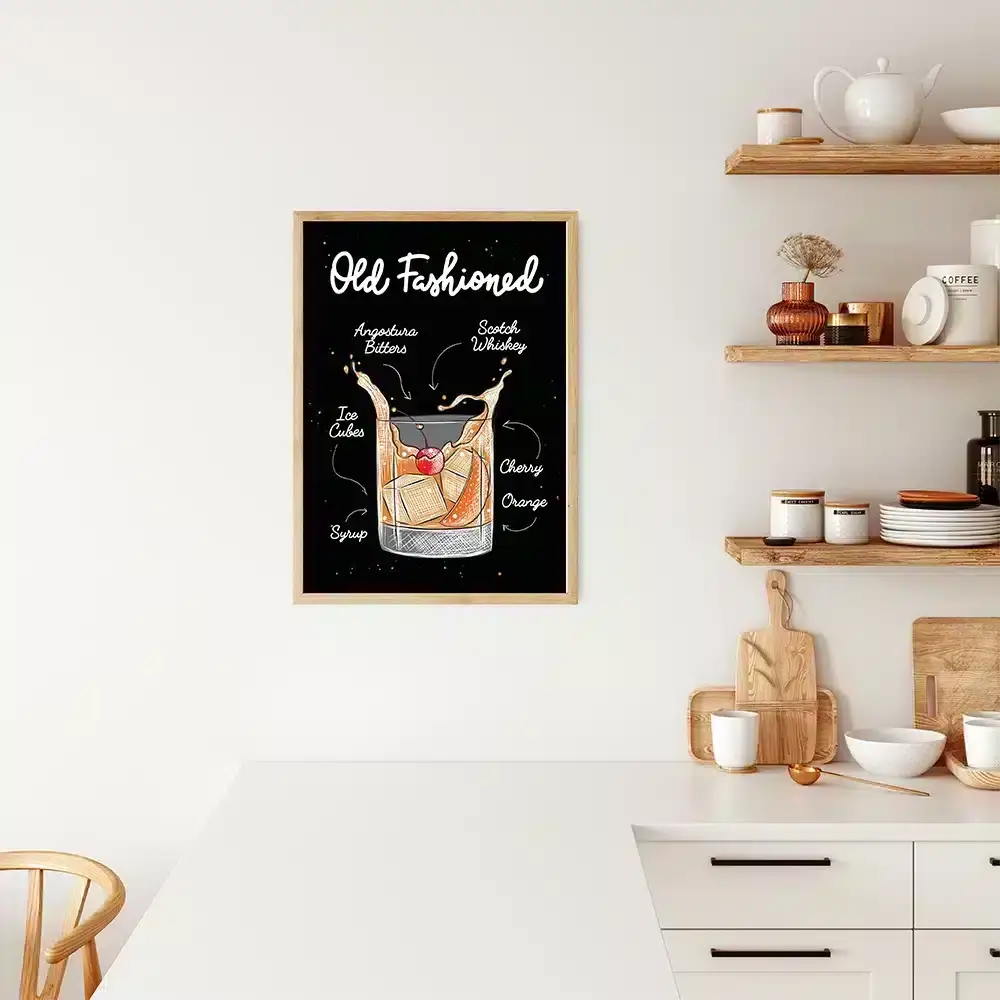 Old Fashioned Cocktail Plakat