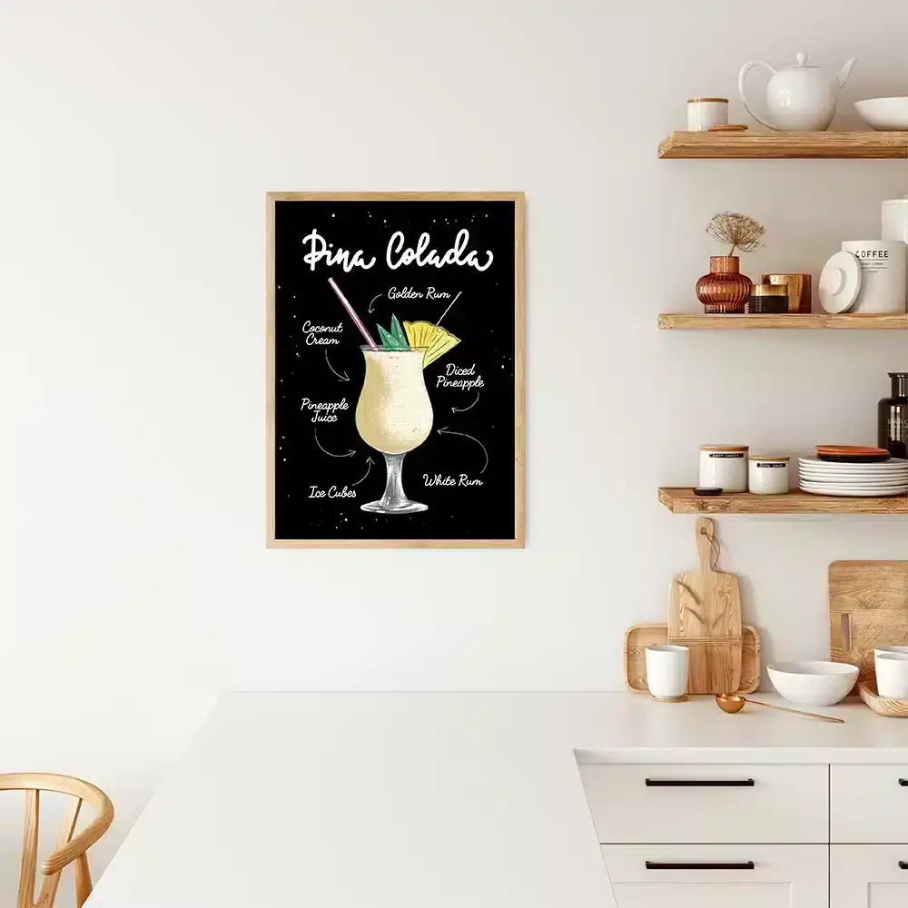 Piña Colada Cocktail Plakat