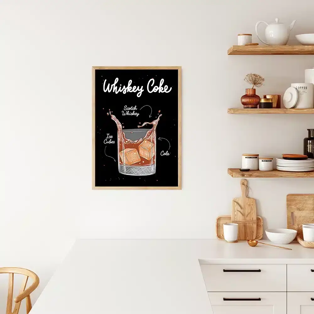 Whiskey Cola Cocktail Plakat