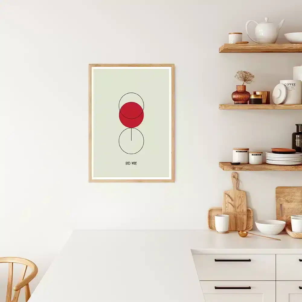Rødvin Minimalistisk Plakat