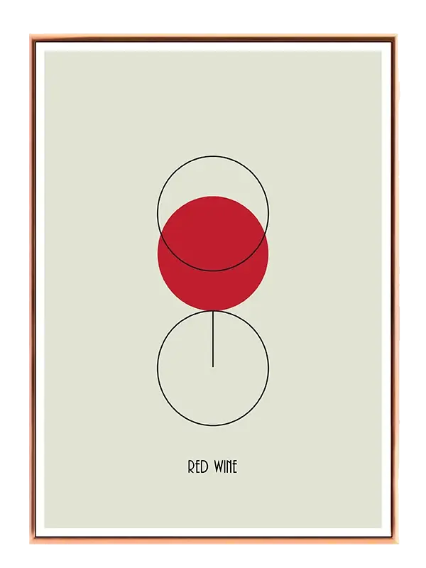 Rødvin Minimalistisk Plakat