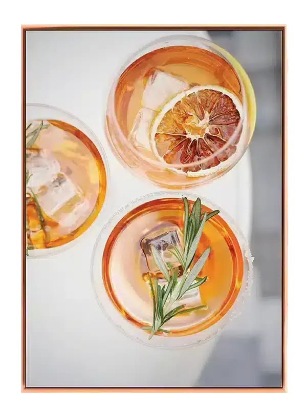 Orange Cocktails Med Is Plakat
