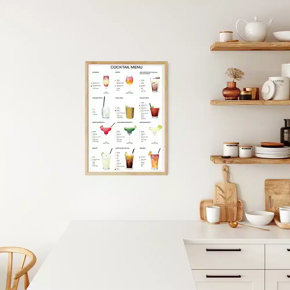 Cocktail Menu Plakat