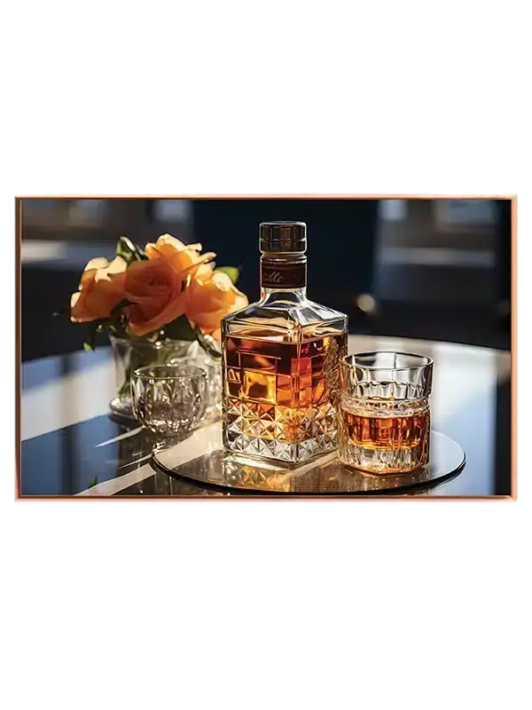 Whiskey Karaffel Med Glas No 1 Plakat