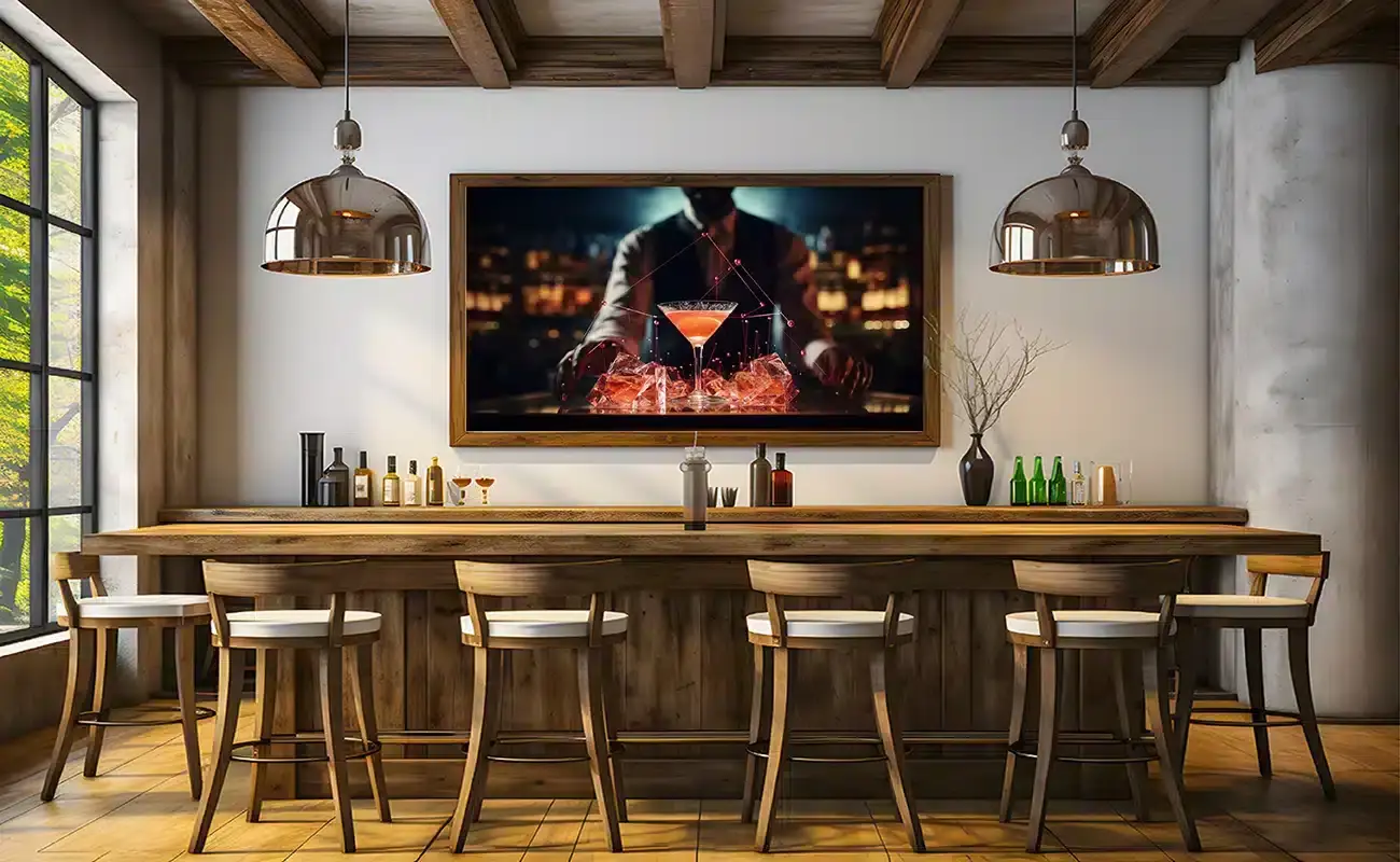 Elegant Cocktail På Bar Plakat