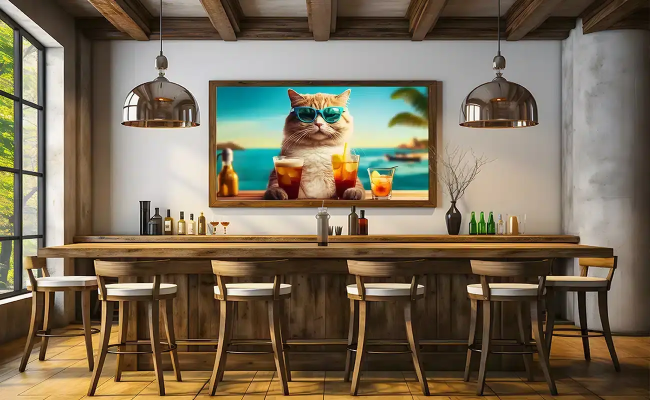 Kat Med Cocktails Plakat