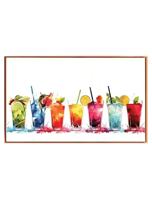Farverige Cocktailglas Plakat
