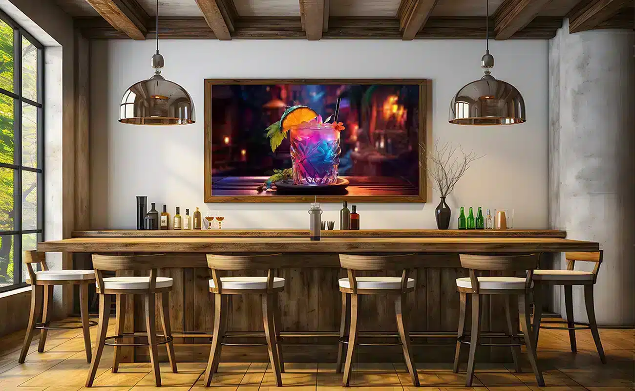 Farverig Cocktail I Glas Plakat