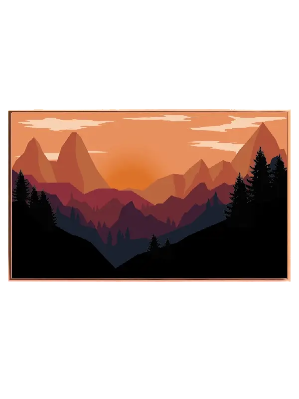 Crimson Mountain Horizon Plakat