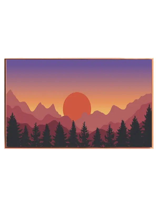 Crimson Sunset Horizon Plakat