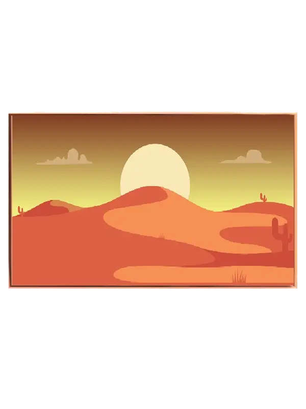 Sunset Desert Horizon Plakat