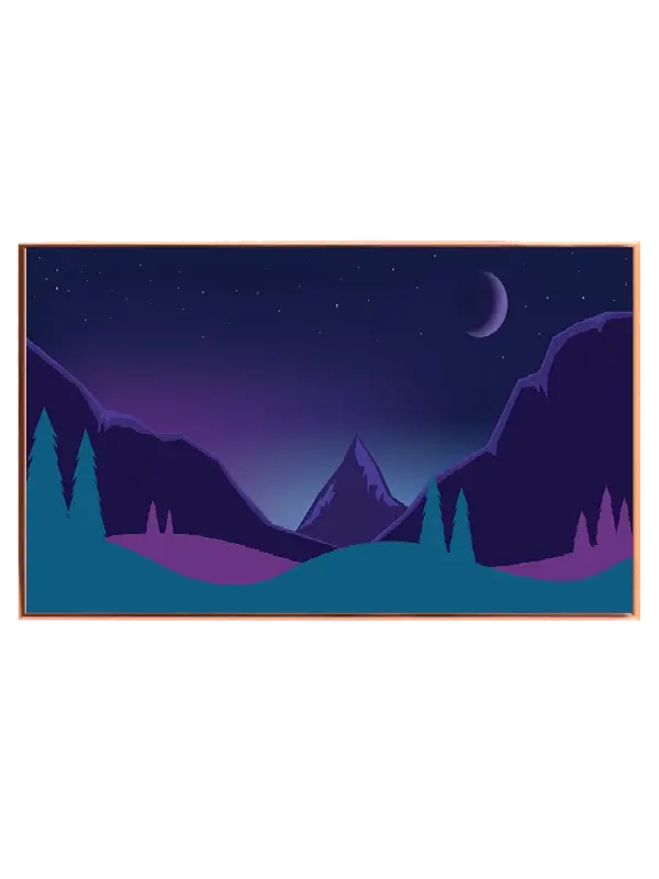 Twilight Mountain Silhouette Plakat