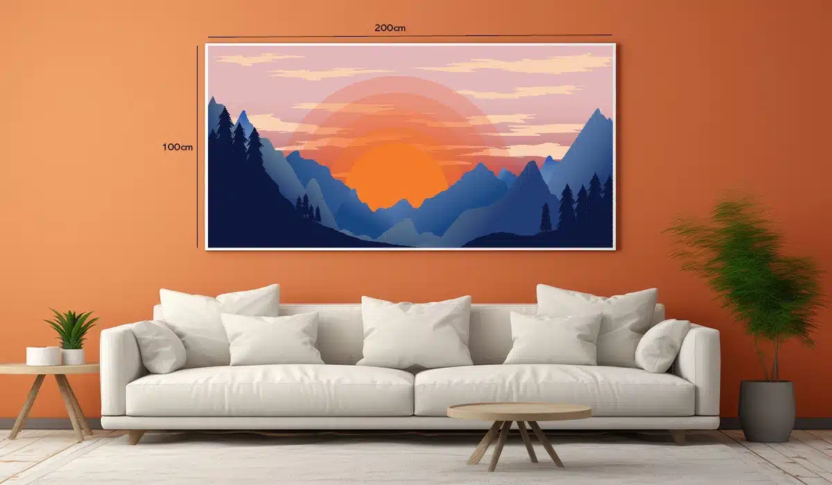 Sunset Mountain Silhouettes Plakat