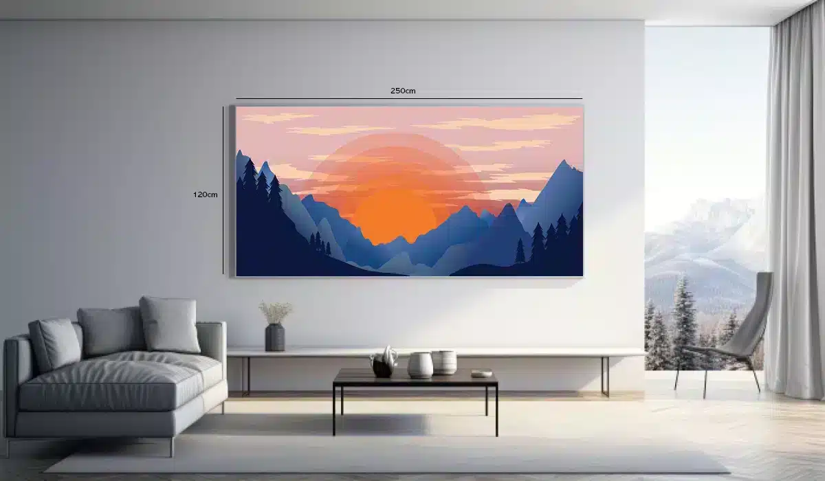 Sunset Mountain Silhouettes Plakat