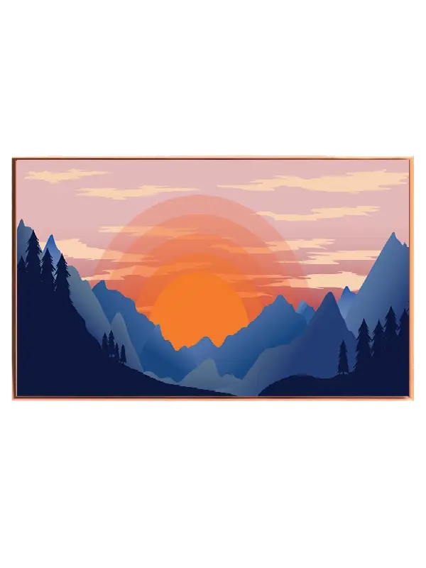 Sunset Mountain Silhouettes Plakat