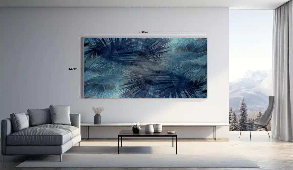 Whispering Blue Feathers Plakat