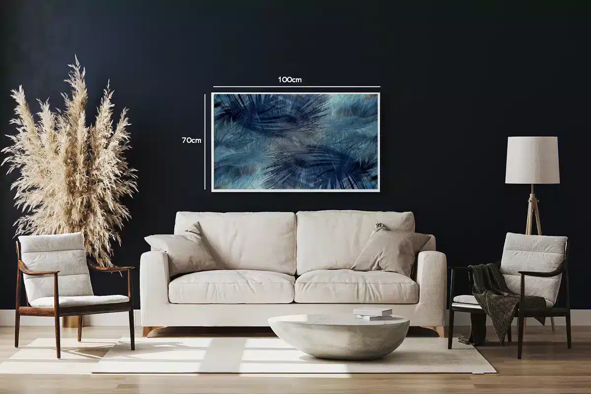 Whispering Blue Feathers Plakat