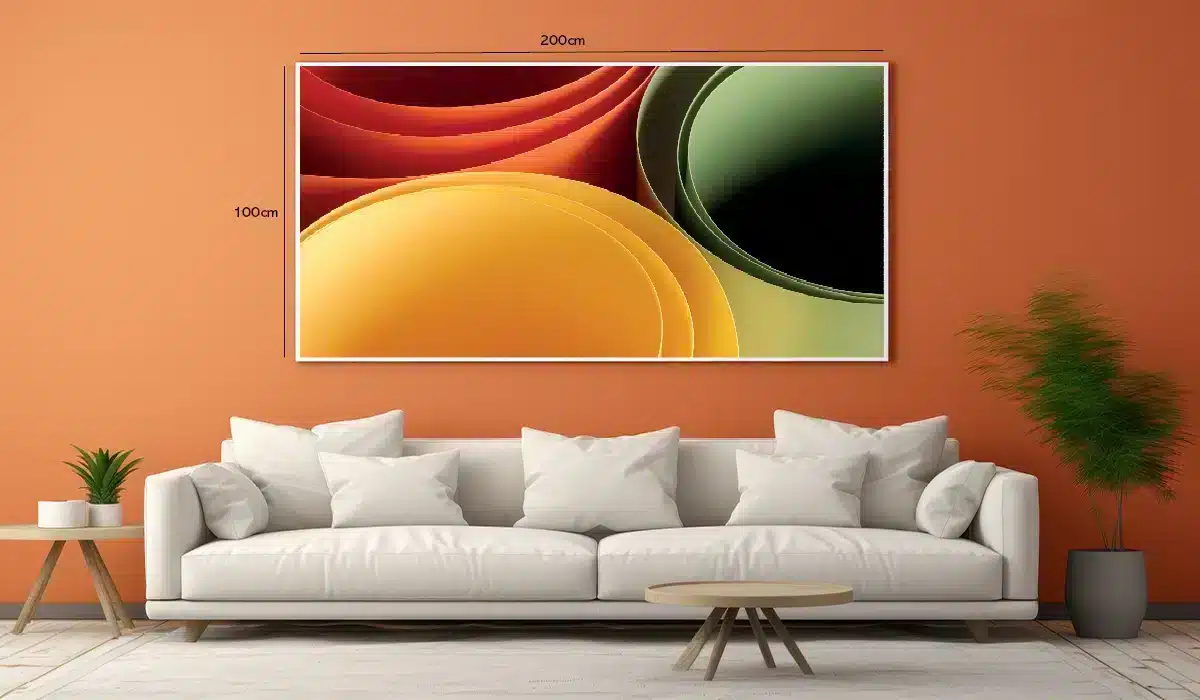 Curved Color Layers Plakat