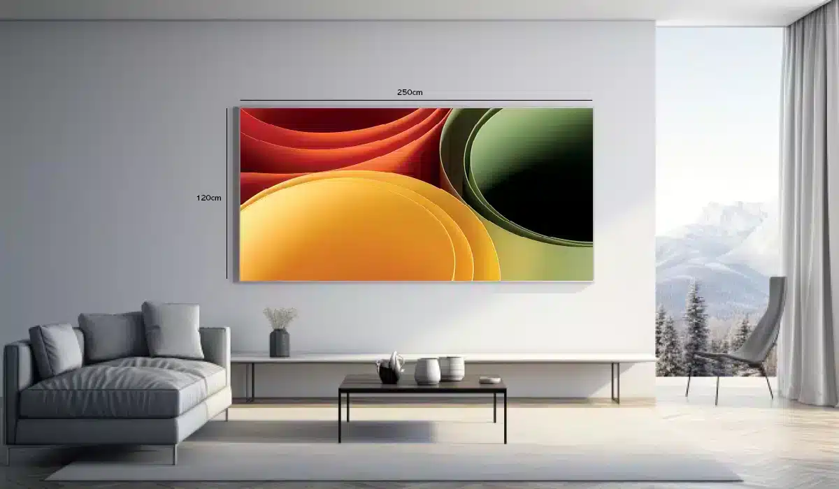 Curved Color Layers Plakat