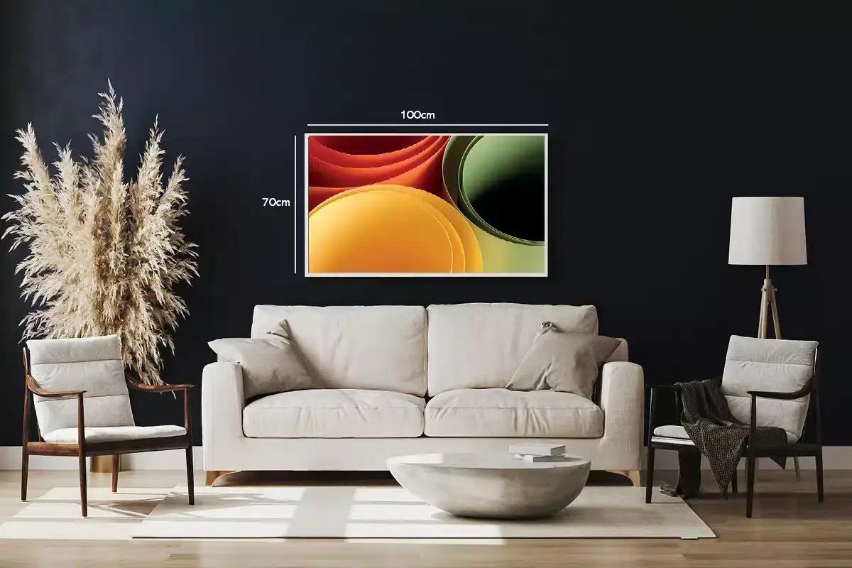 Curved Color Layers Plakat
