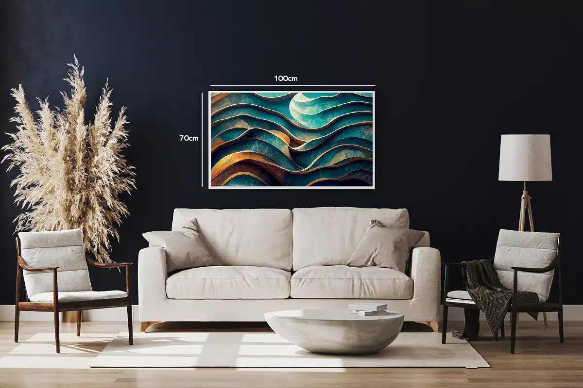 Curved Horizon Layers Plakat