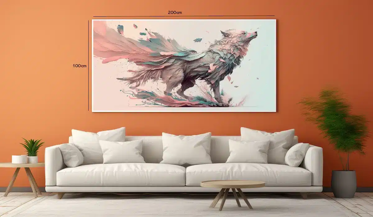 Flowing Wolf Silhouette Plakat