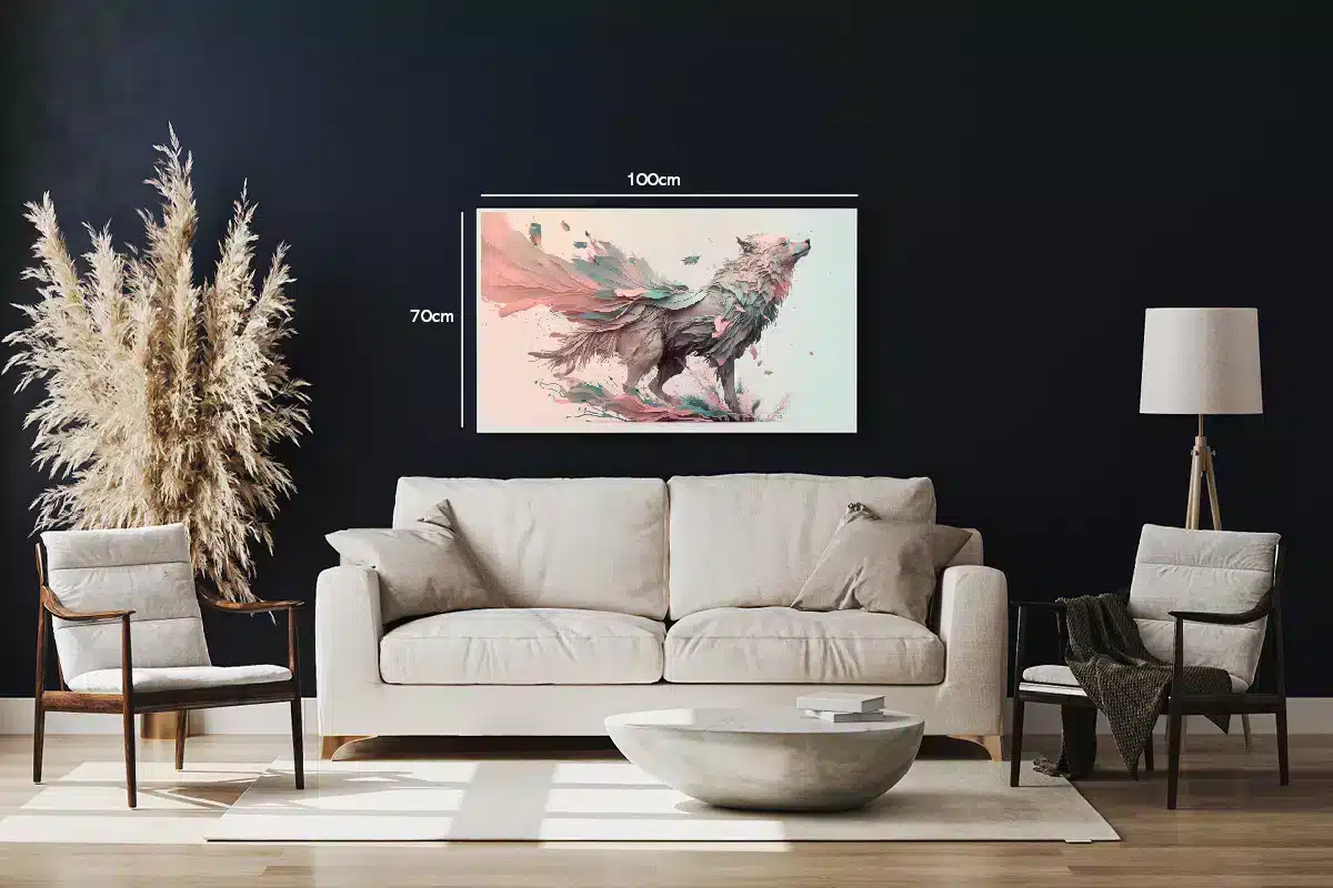 Flowing Wolf Silhouette Plakat