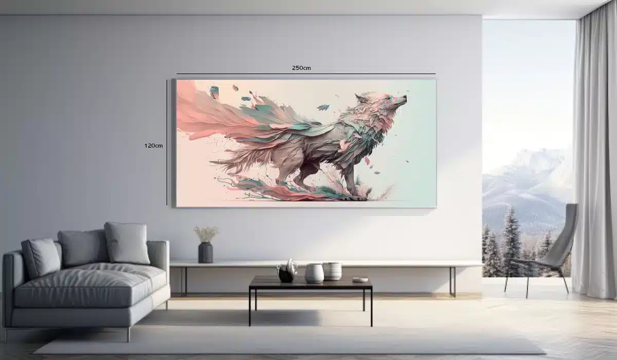 Flowing Wolf Silhouette Plakat