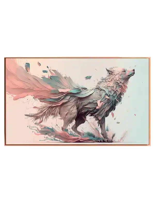 Flowing Wolf Silhouette Plakat