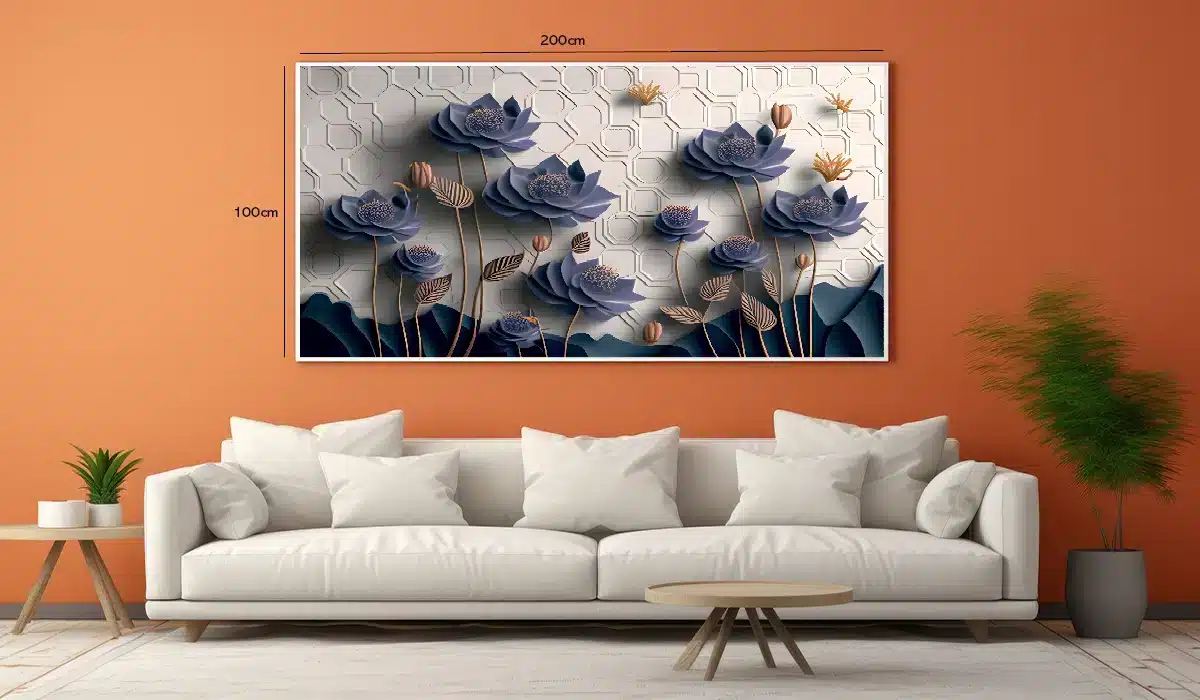 Layered Indigo Blooms Plakat