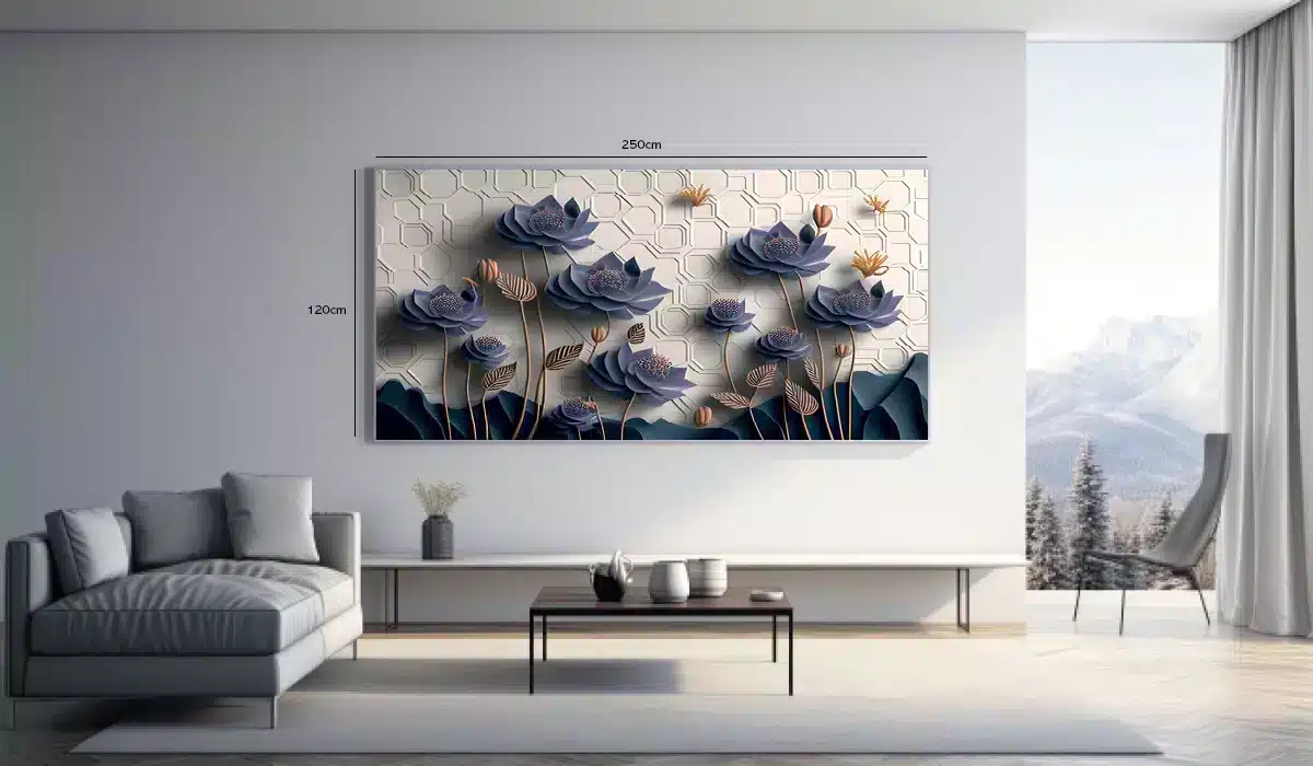 Layered Indigo Blooms Plakat