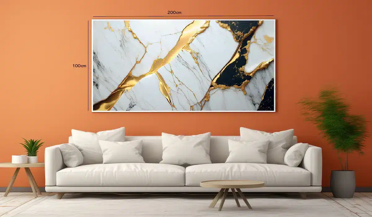 Golden Marble Veins Plakat
