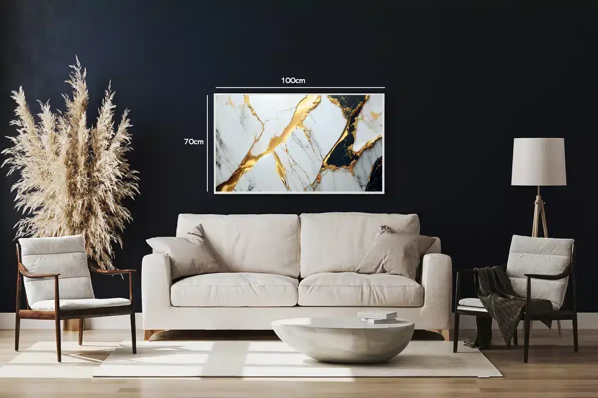 Golden Marble Veins Plakat