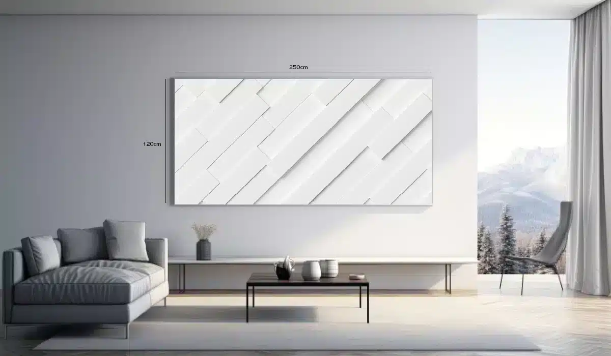 Layered White Geometry Plakat