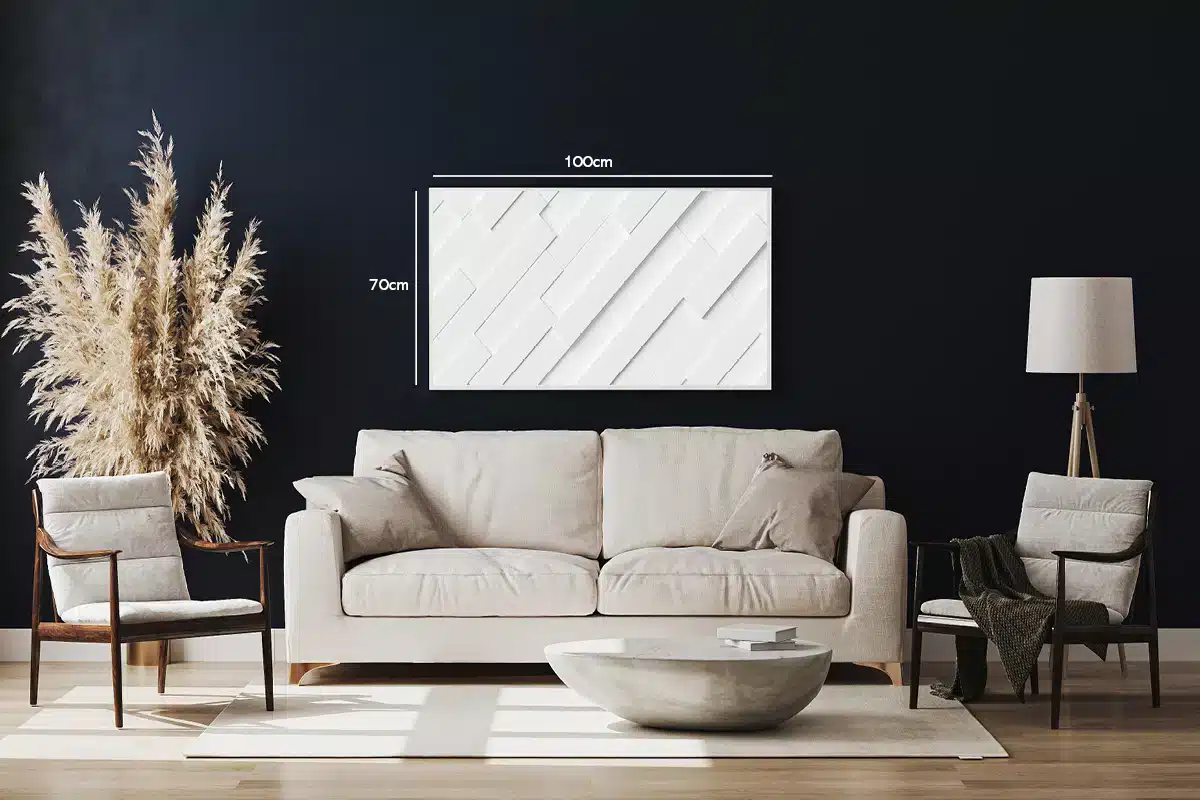 Layered White Geometry Plakat