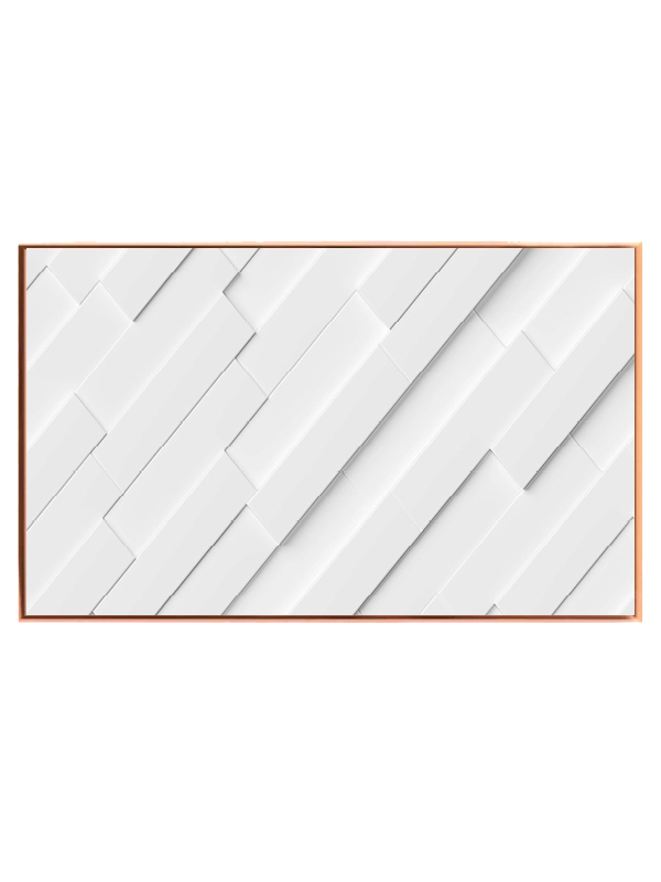 Layered White Geometry Plakat