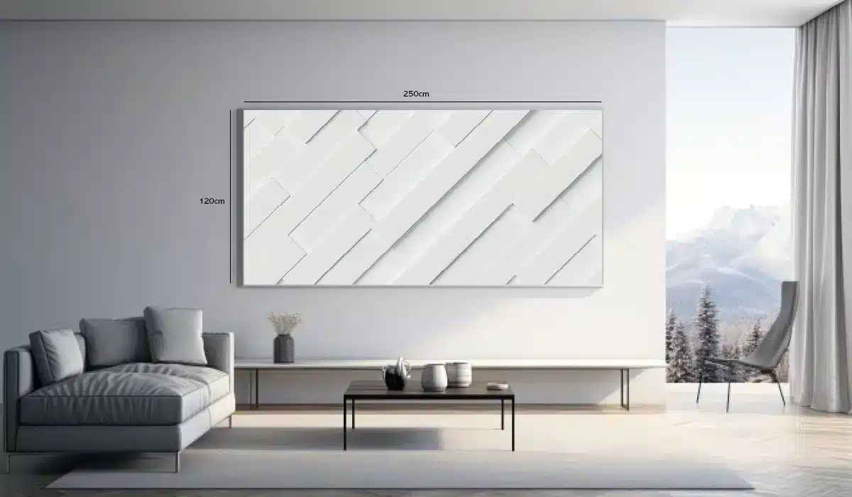 Layered White Geometry Plakat