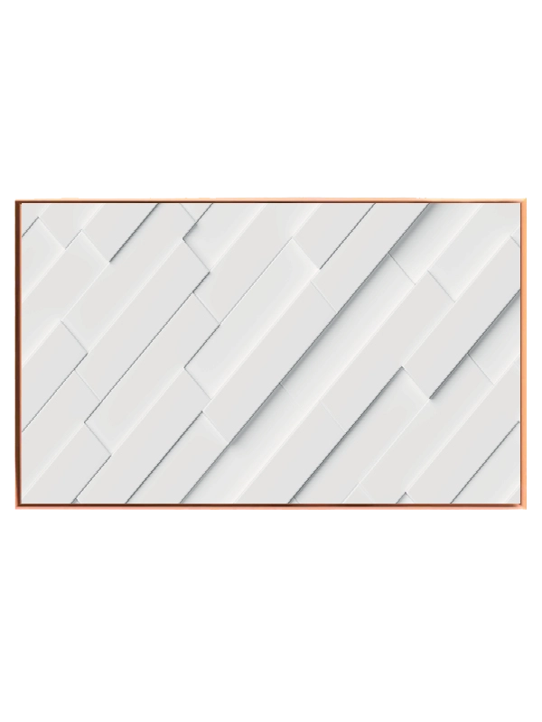 Layered White Geometry Plakat