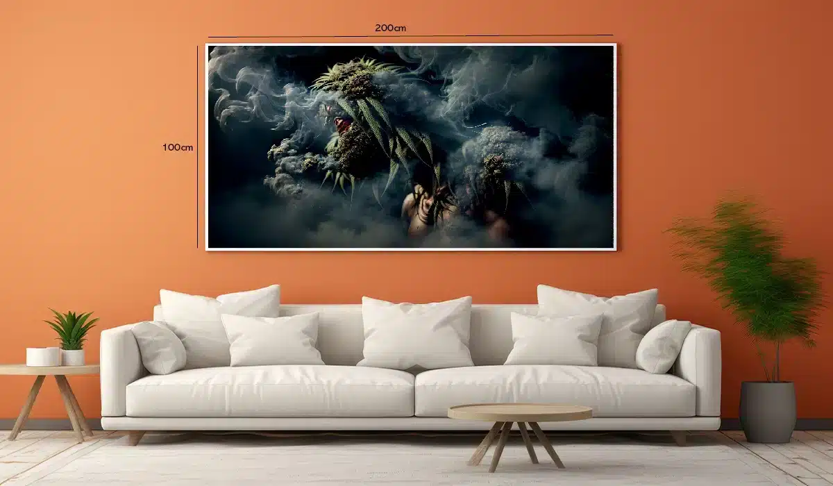 Smoky Cannabis Bloom Plakat